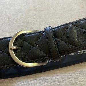 The Tailored Sportsman Quilted "C" Leather Belt
